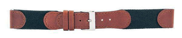 Dark Brown Swiss Army Canvas Leather Watch Band 18mm 105817