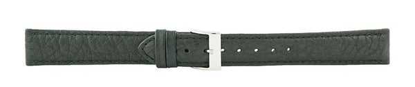 Black Padded Stitch Watch Band 18mm (Long) 105732
