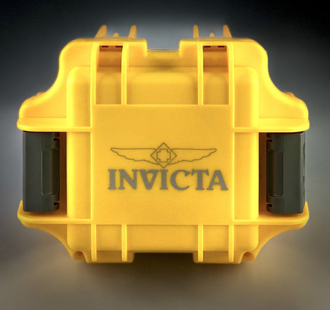 Plastic Invicta Watch Dive Case Single Slot Yellow