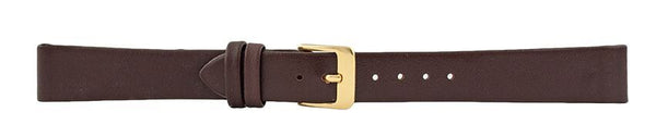 Dark Brown Smooth Leather Watch Band 14mm 105711