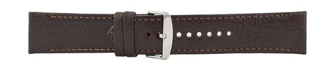 Dark Brown Flat Stitch Leather Watch Band 26mm 115551