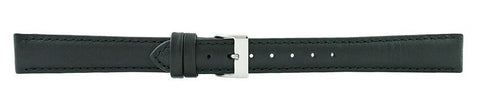 Black Padded Stitch Watch Band 16mm (Long) 110903