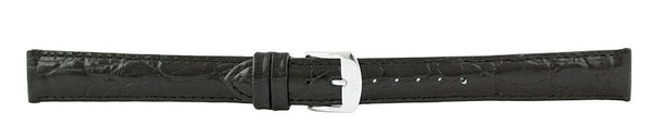 Black Crocodile Leather Watch Band 16mm (Long) 110927