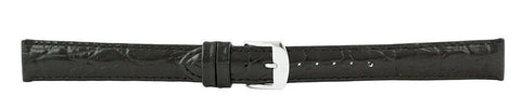 Black Crocodile Leather Watch Band 16mm (Long) 110927