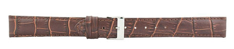Dark Brown Alligator Leather Watch Band 18mm (Long XXL) 114099