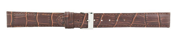 Dark Brown Alligator Leather Watch Band 18mm 114099
