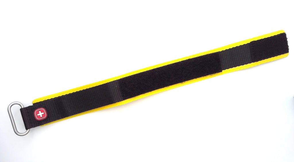 Wenger 18mm Black/Yellow Nylon Watch Band