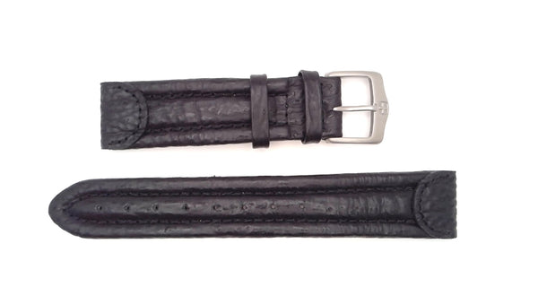 Wenger 20mm Black Leather Watch Band