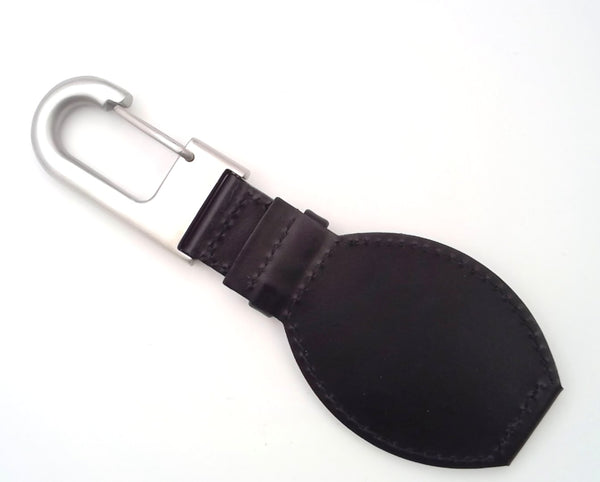 Universal Black Leather Pocket watch carabiner 20MM