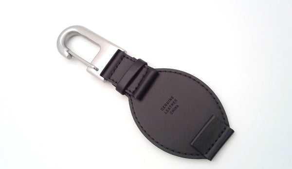 Universal Black Leather Pocket watch carabiner 20MM
