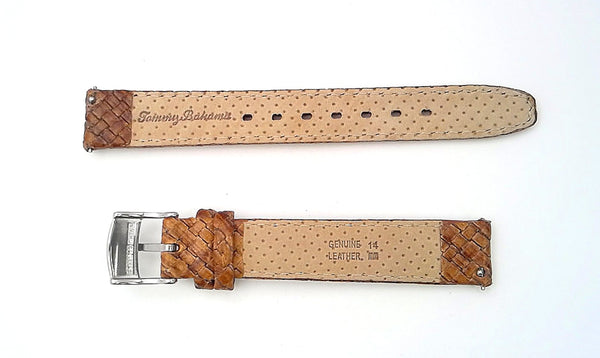 Tommy Bahama 14mm Woven Leather Watch Band