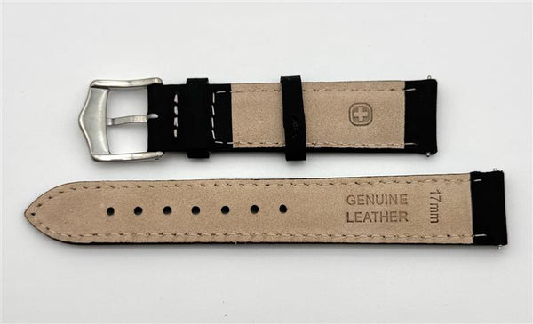 Wenger Ladies Platoon 17mm Black Leather Band 91406u