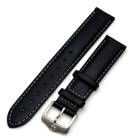Wenger 19mm Black Leather Band 74704