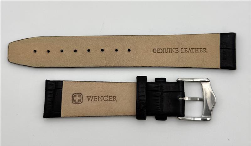 Wenger 20mm Black Leather Band 91063u