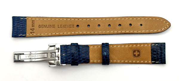 Wenger 14mm Blue Alligator Leather Band 72354