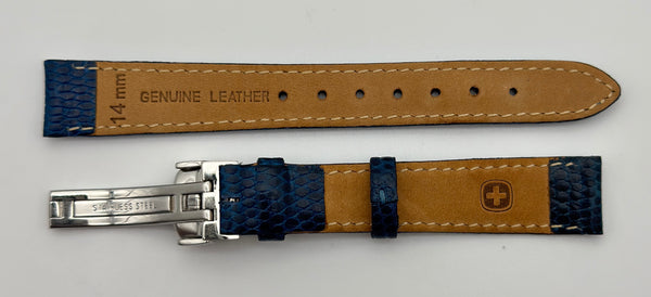 Wenger 14mm Blue Alligator Leather Band 72354