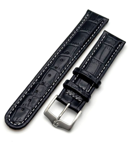 Wenger 21mm Black Leather Band 70895