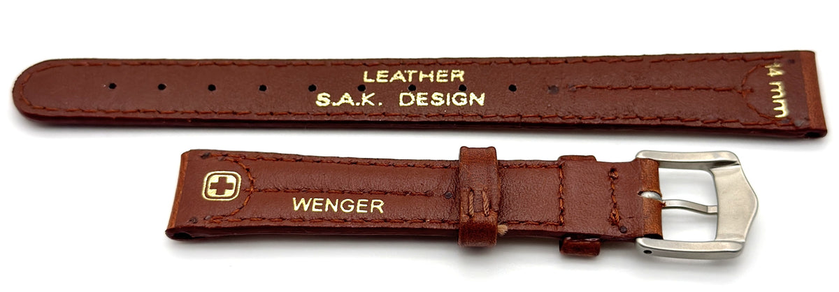 Wenger 14mm Brown Leather Band 70200