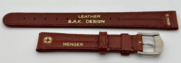 Wenger 14mm Brown Leather Band 70200