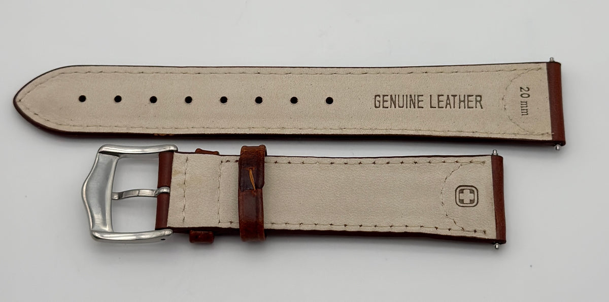 Wenger 20mm Brown Leather Band 72780