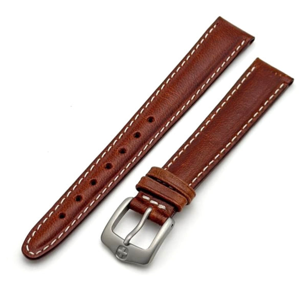 Wenger Swiss Leather Double-Layer Nylon Watch Band – Brown, 20mm, 21mm, 22mm – Fits Swiss Army
