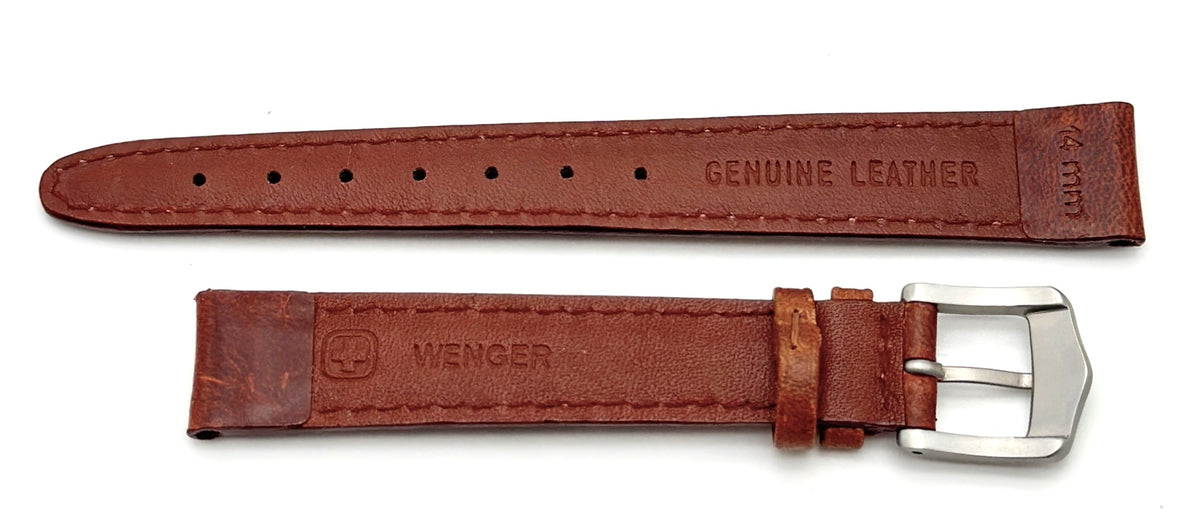 Wenger 14mm Brown Leather Band 70400