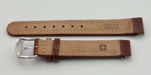 Wenger 14mm Brown Leather Watch Band 70281