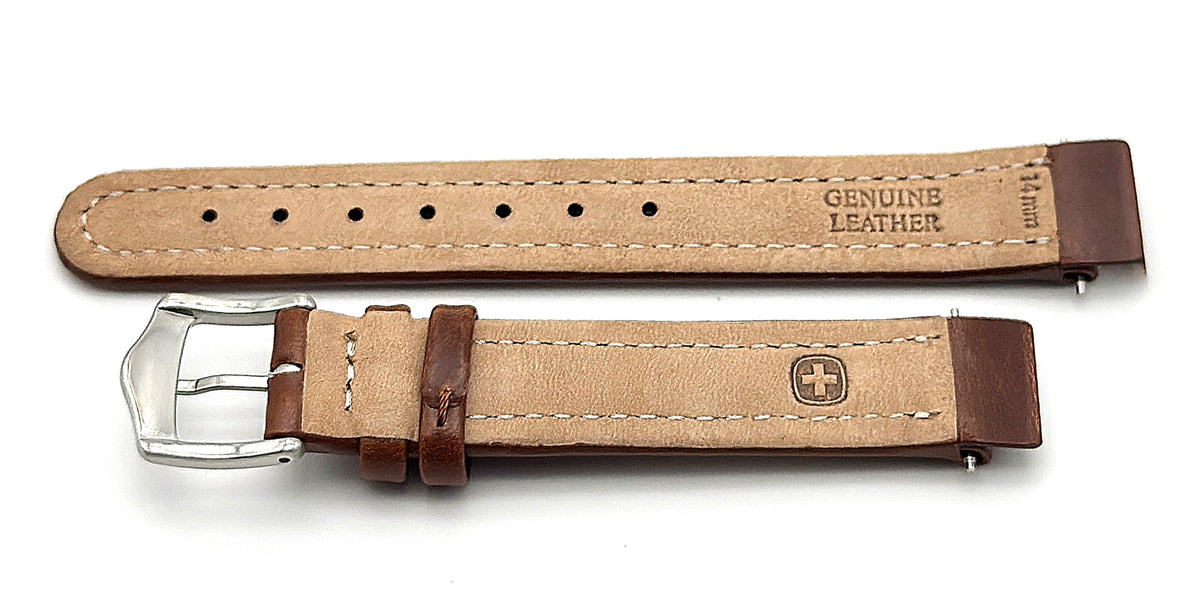 Wenger 14mm Brown Leather Watch Band 70281