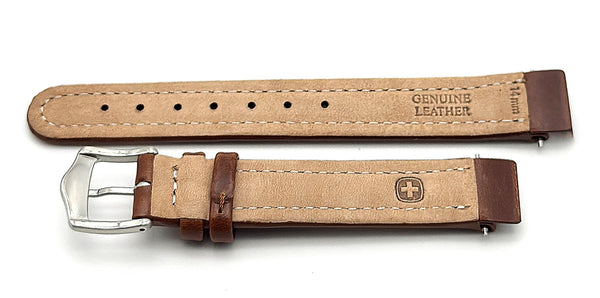 Wenger 14mm Brown Leather Watch Band 70281