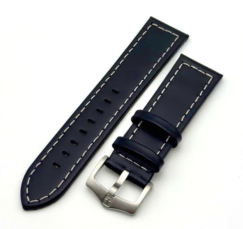 Wenger 24mm Black Leather Band 72425