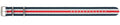 Navy/White/Red Nylon Watch Strap 20mm 179206
