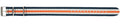 Navy/White/Orange Nylon Watch Strap 20mm 179207