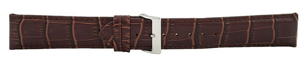Dark Brown Alligator Leather Watch Band 22mm (Long XXL) 114101
