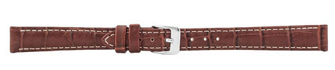 Dark Brown Alligator Leather Watch Band 12mm 175866