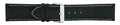 Black Contrast Stitch Heavy Grain Leather Watch Band 26mm 173624