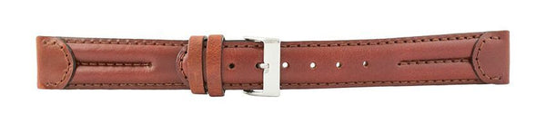Dark Brown Swiss Army Leather Leather Watch Band 18mm 105881