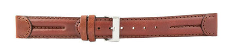 Dark Brown Swiss Army Leather Leather Watch Band 18mm 105881