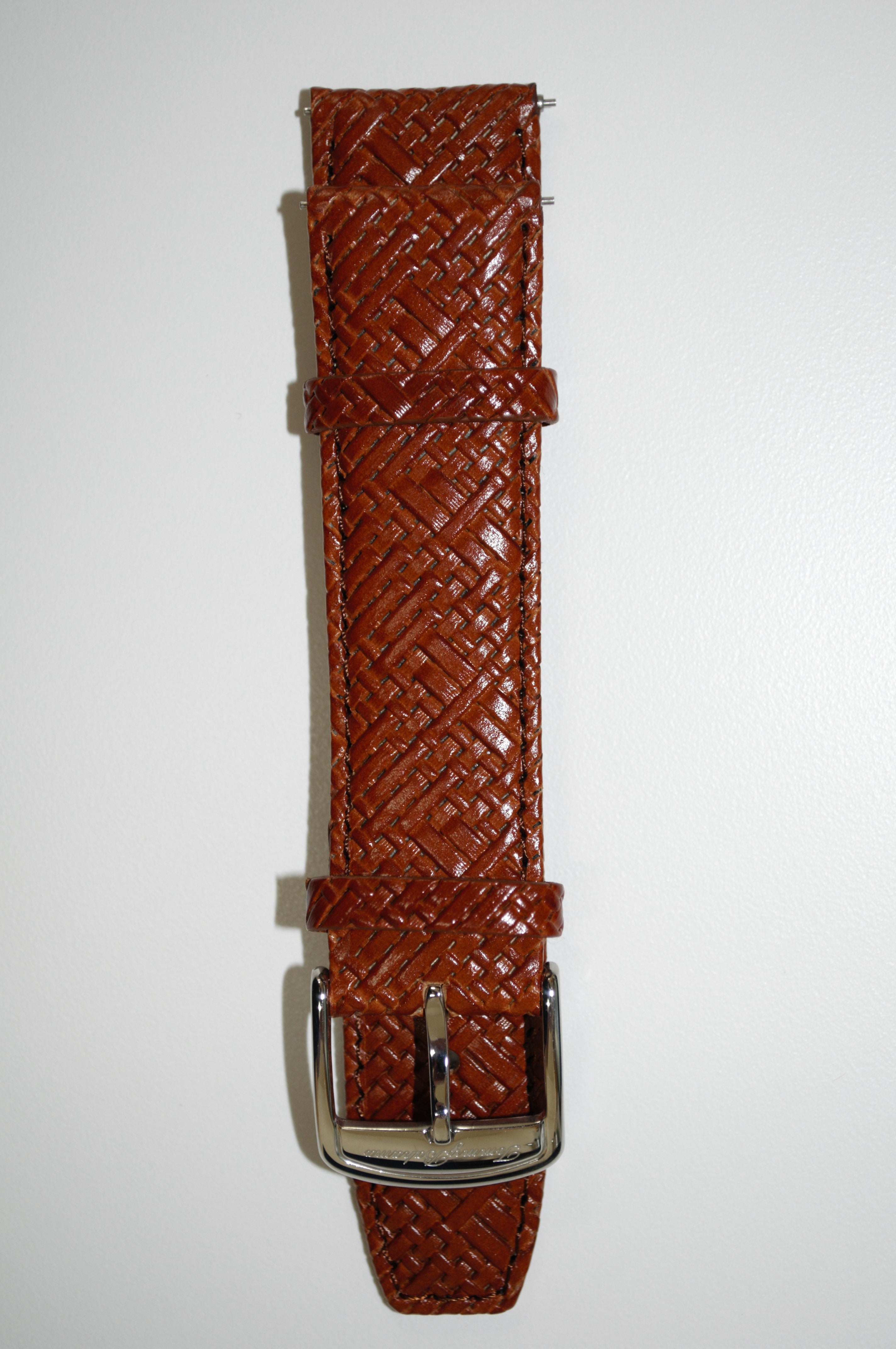 Hadley Roma Men's Braided Leather Watch Strap