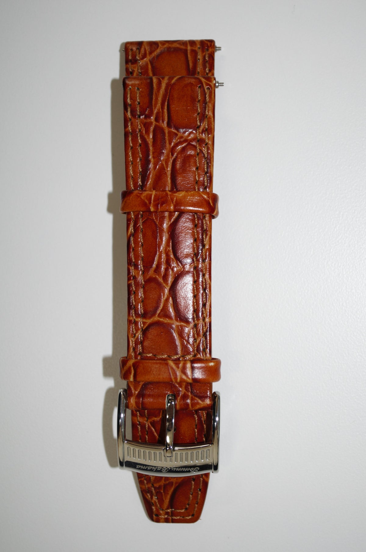 Men's Tommy Bahama 22MM Brown Alligator Watch Band