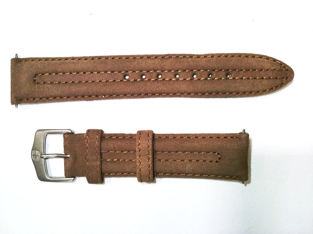 Wenger 19mm Light brown Leather Watch Band