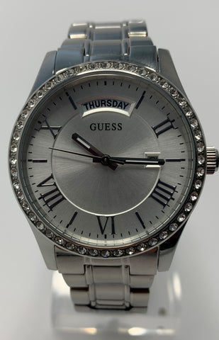 Guess Silver-Tone Stainless Steel