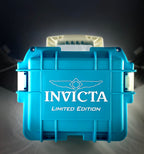 Plastic Invicta Watch Dive Case 3 Slot Limited Edition Aqua Blue