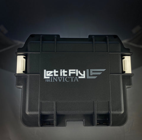 Plastic Invicta Watch Dive Case 3 Slot Let It Fly Black