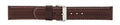 Dark Brown Constrast Stitch Dual Construct Leather Watch Band 20mm 110838