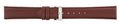Dark Brown Padded Stitch Leather Watch Band 20mm 106225