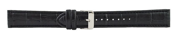 Black Alligator Leather Watch Band 20mm 110960