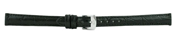 Black Crocodile Leather Watch Band 12mm (Long) 110923