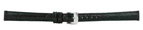 Black Crocodile Leather Watch Band 12mm (Long) 110923
