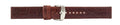 Dark Brown Straight Edge Leather Watch Band 20mm 106090