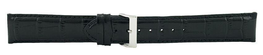 Black Alligator Leather Watch Band 22mm (Long ) 114097
